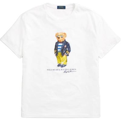 Polo Logo Print Slim Fit Rundhals Kurzarm T-Shirt Herren Oberteile Weiß MNPOTSH1N820785-100