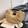 Handmade Weave Tote Bag Large Capacity Summer Beach Handbag Casual Grass Woven Bag  Girls
