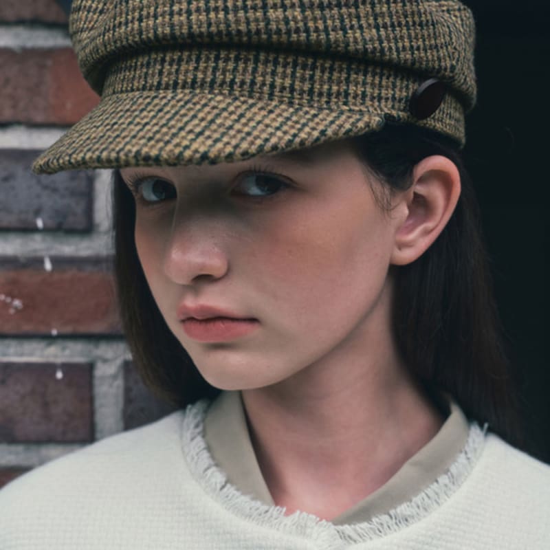 OUR NOSTALGIA Classic tweed matorros cap_Brown(O25-ACC06)