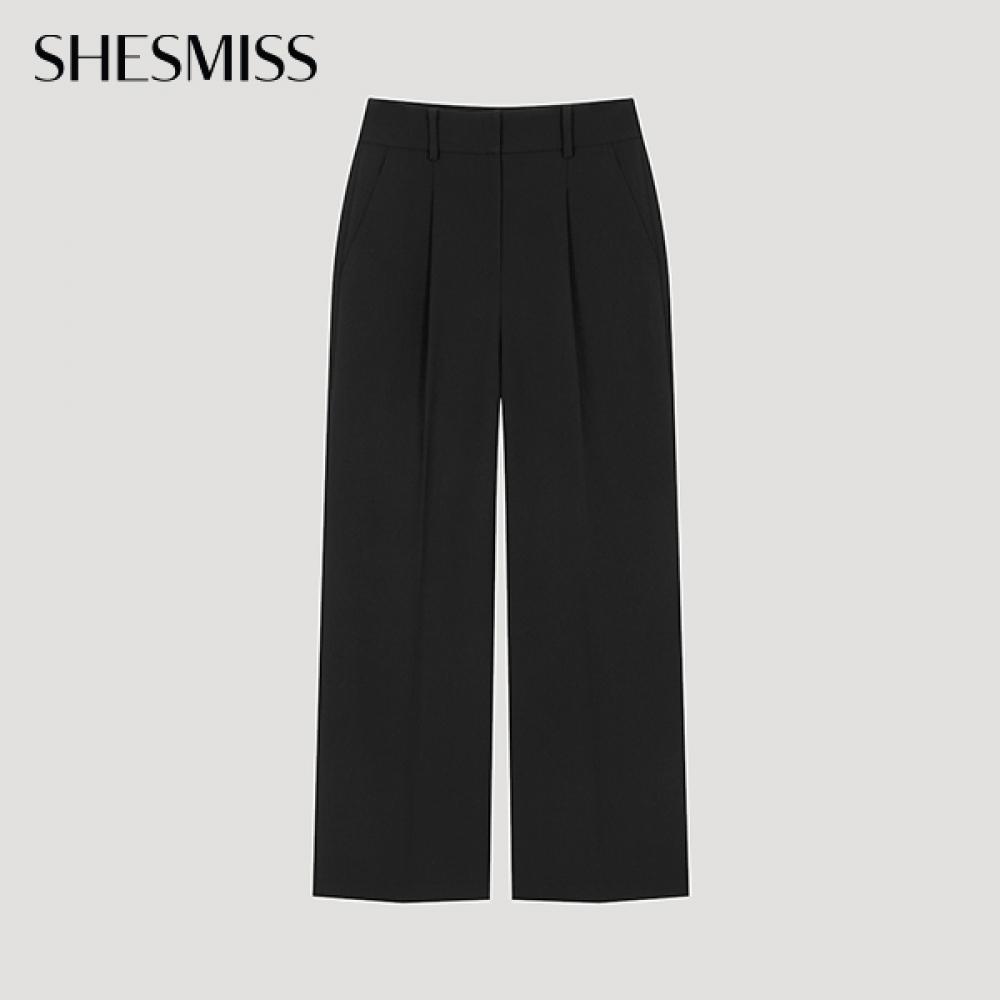 

Она S miss One Tuck Прямые брюки SwSSlo31020 Bk blacks/44