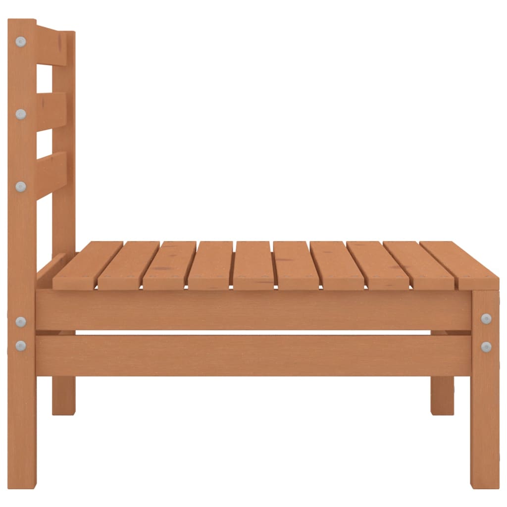 4 Piece Garden Lounge Set Honey Brown Solid Pine Wood