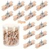 50pcs Pushpin Wooden Shelf Suit, Transparent Box Package, Easy To Store and Carry, Multi-Purpose Pushpin Suitable for Corkboard and Bulletin Board