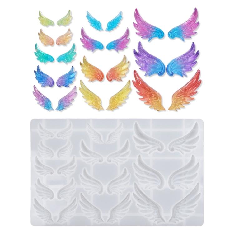 

Angel Wing Shape Silicon Mold for Crystal Decoration Easy Demoulding and Smooth Surfaces Crafting Supply 1