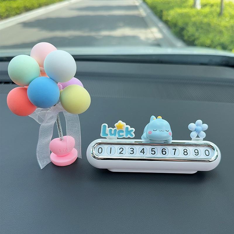 Cute Temporary Parking Phone Number Plate for Car Interior