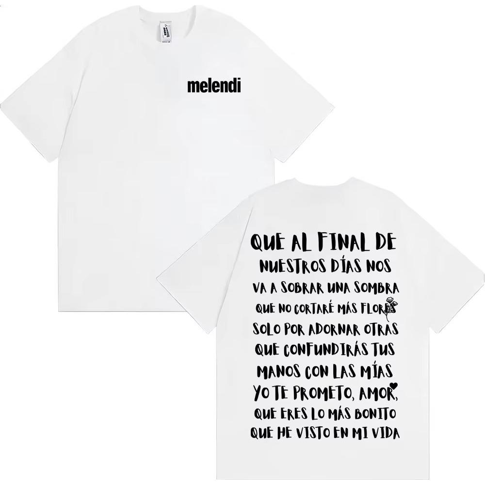 Raper Melendi Jardín Con Enanitos Tekst Koszulka Graficzna Męska Odzież Harajuku Trend Punkowe Koszulki