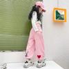 Girls' Cartoon Elastic Ankle Sweatpants - Spring/Autumn 2025 Collection