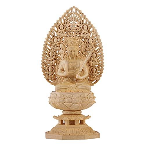 Hanro Art Carving Buddhist Statue, Kokuzo Bosatsu, Buddhist Altar Statue, Wood Carving, Cypress, Year of the Ox/Tiger, Zodiac Amulet, Principle of Goo