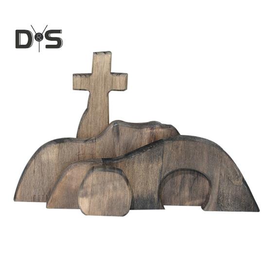 

Деревянное пасхальное украшение, сцена воскресения Иисуса, фигурка, отдельно стоящая, настольный декор для пасхальной вечеринки, христианское домашнее украшение 1 Set