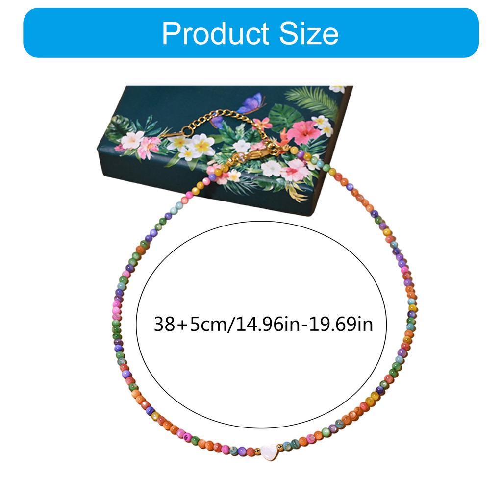 Elegant Heart Shaped Freshwater Shell Necklace Jewelry Accessory for Women Ladies Handmade Stainless Steel Jewelry