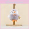 Little Plush Penguin Keychain With Glasses Designed With A Checkered Tie Bow