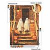 DIY Diamond Painting Kit Two Ghosts Pumpkin Halloween Pattern 5D Full Drill Canvas Art Creative Craft Gift for Girls and Adults