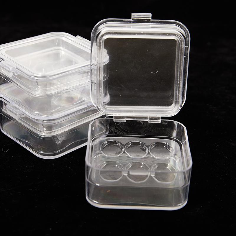 1 Stück Kleine Kronenbox mit transparenter flexibler Folie Kunststoff Zähne Prothesenaufbewahrung