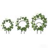 3 Pieces Metal Wire Vine Support Iron Circular Heart-shaped Plant Climbing Frame Plant Trellis Garden Plant Support