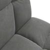 Adjustable Floor Chair Dark Grey Velvet