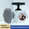 Silicone Facial Cleaning Brush No Slip Handle Mini Exfoliating Brush Massage Function Deep Clean Manual Face Exfoliator