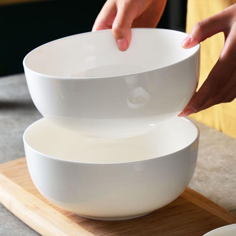 Remec Bone China Pure White Floral Bowls