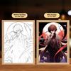 23cm/9.06in Bungo Stray Dogs Light Painting 3D Anime Led Night Lamp Peripherals Cartoon Crafts Table Display Birthday Decoration