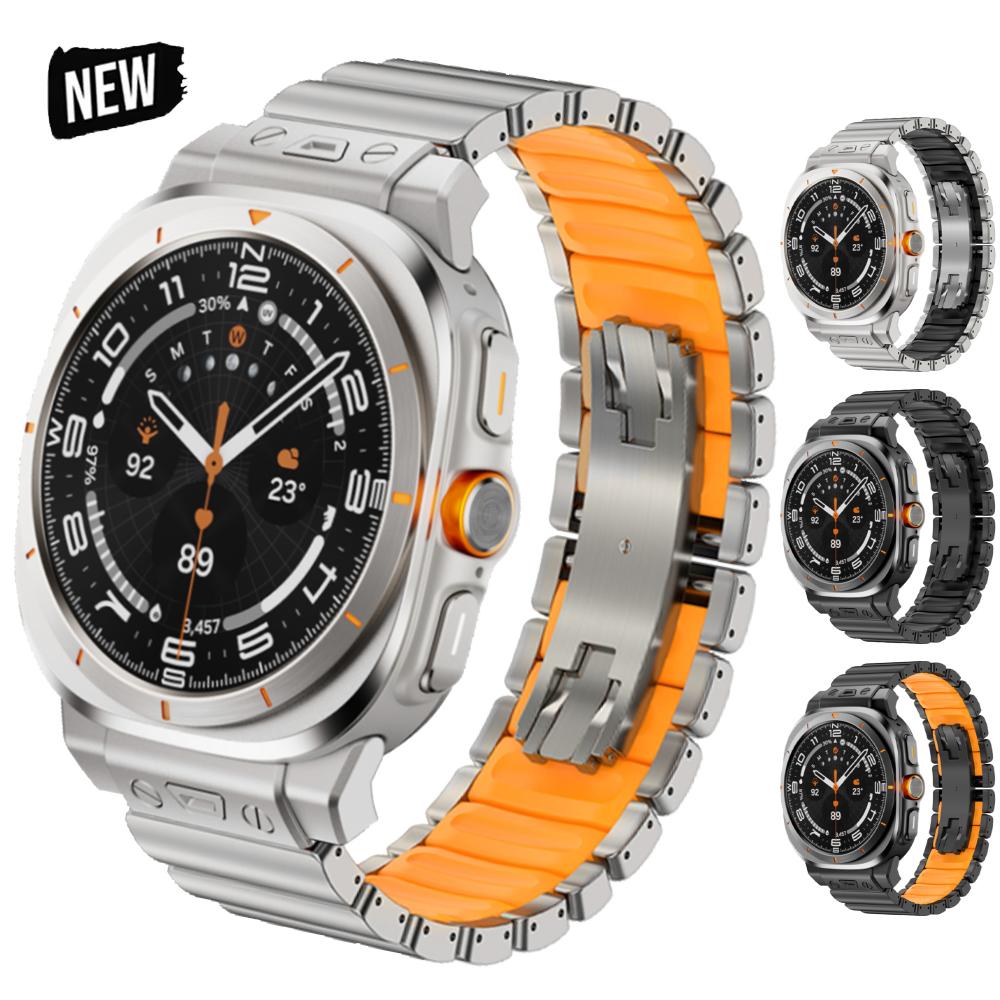 Titanium Strap for Samsung Galaxy Watch Ultra 2025 Luxury Rubber Band for Samsung Galaxy Watch Ultra 47mm 2024 Replaced Bracelet