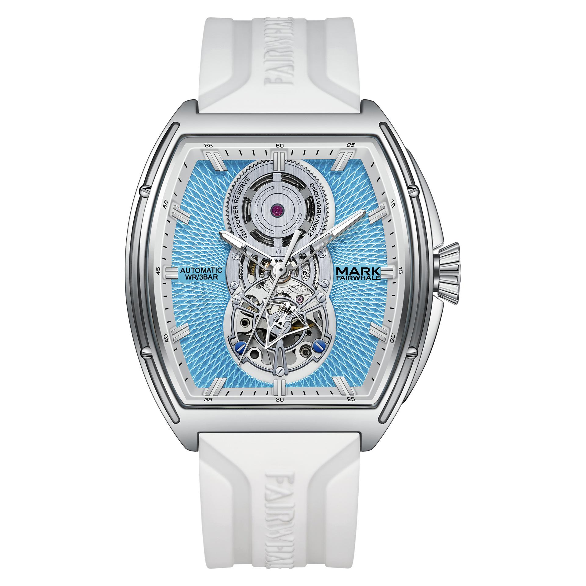 Mark Fairwhale Barrel Shaped Automatic Mechanical Alloy Wristwatches