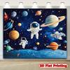 2D plane 2D banner 1 piece of background fabric with cosmic planet and astronaut scene - Birthday Party