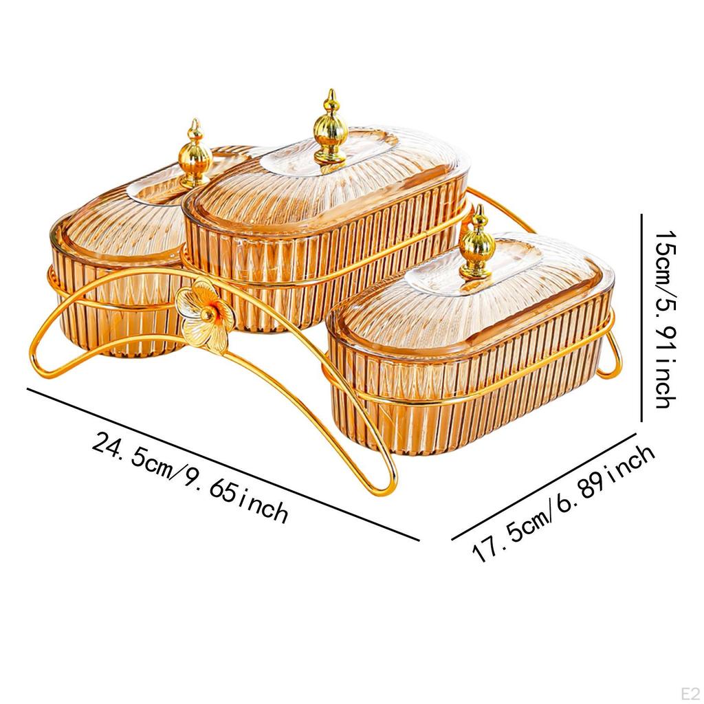 Dried Fruit Dish Appetizer Food Serving Tray with Lid Storage Container Snack Dishes for