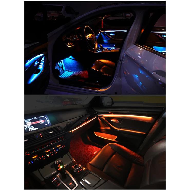 Interior Neon Ambient Light 12V RGB Decorative Led Stripe 9 Colors Decorative Lighting For BMW 5 Series F10 F11 2010-2018
