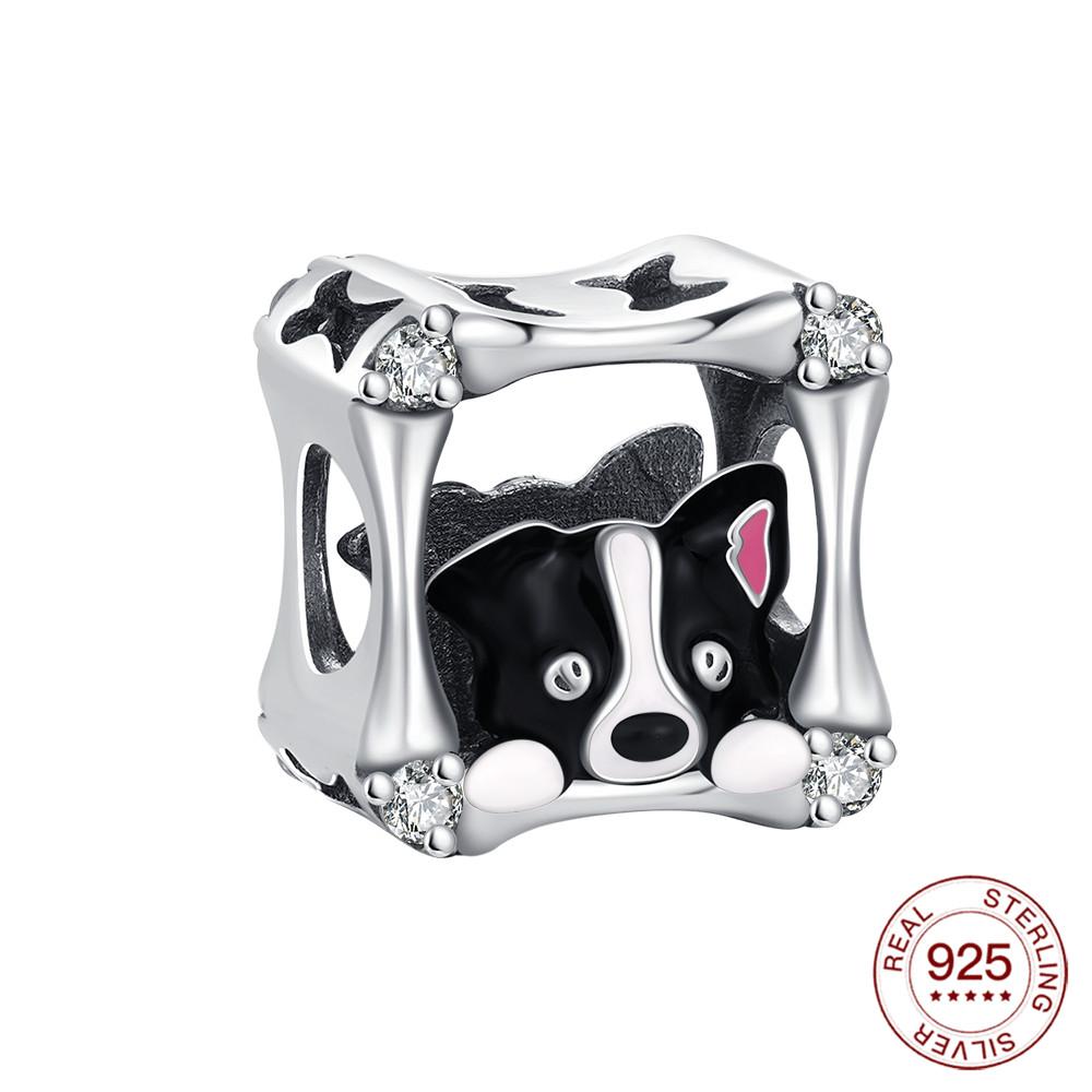 Copper Cats And Dogs Charms Beads Cute Pendants Fit Original Bracelet Diy For Friend'S Jewelry Love Gifts
