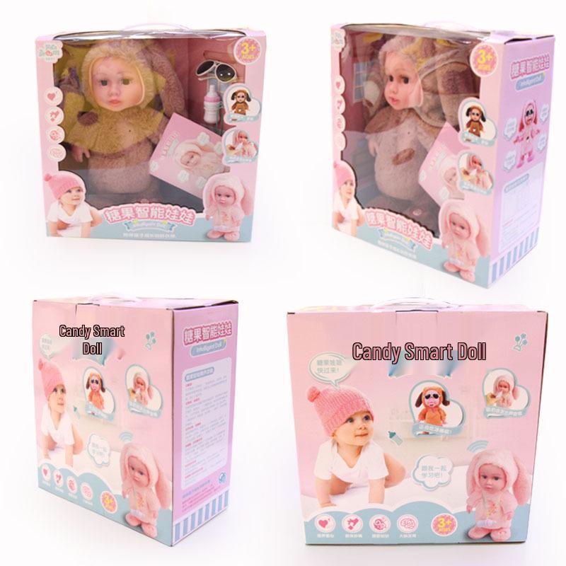 Children's Talking Milk Bottle Plush Toy - Walking & Echoing Doll for Early Education and Play