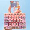 Funny 26 Grid Keyboard Keycap Clicker Keychain Fidget Push Squeeze Stress Anxiety Relief Decompression Sensory Bag Charm Gift