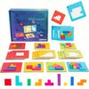 1 juego de rompecabezas colorido, juguete de rompecabezas para niños, rompecabezas de bloques para ejercitar la mente, juguete de regalo para niños, desafío para dos jugadores