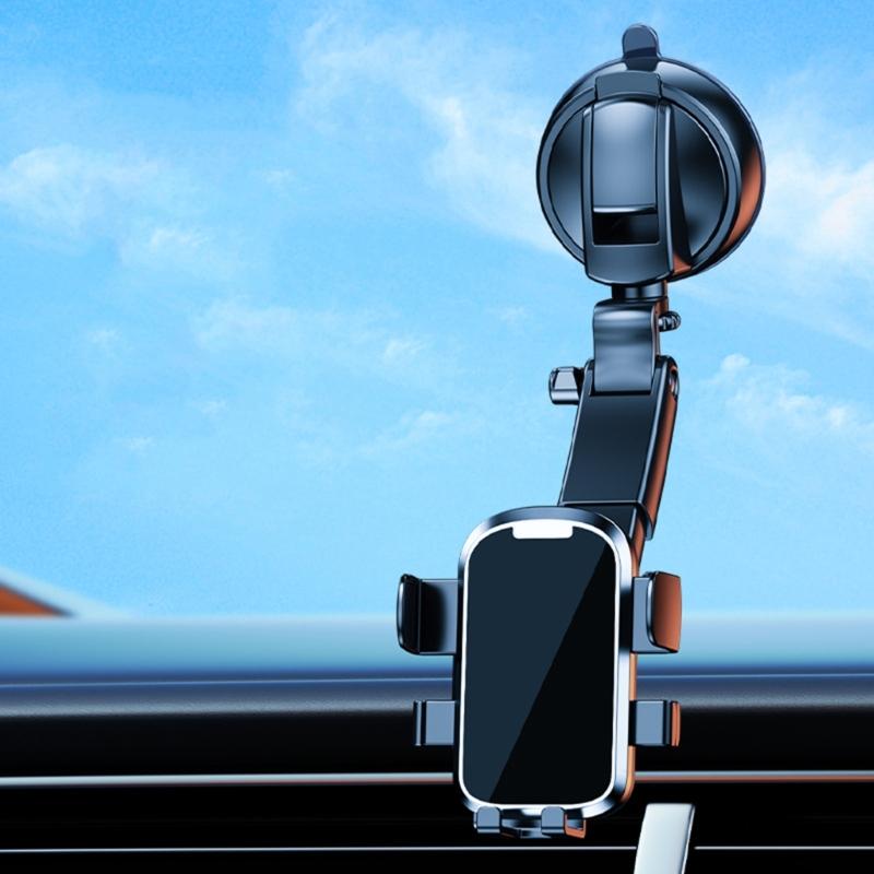 Phone Mount for Car Stable and Flexible Suction Cup Dashboard Windshield Cellphone Holder Navigations Stand