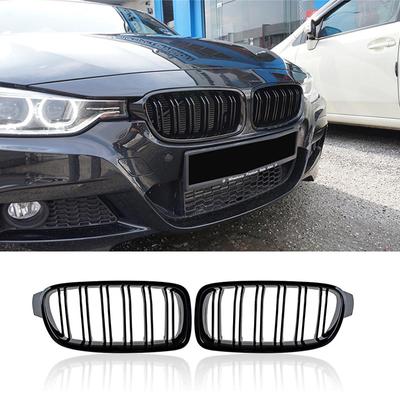 2 szt. Zewnętrzny przedni grill samochodu wymiana ramy nerki dekoracja pokrywy akcesoria ochronne dla BMW serii 3 F30 F35