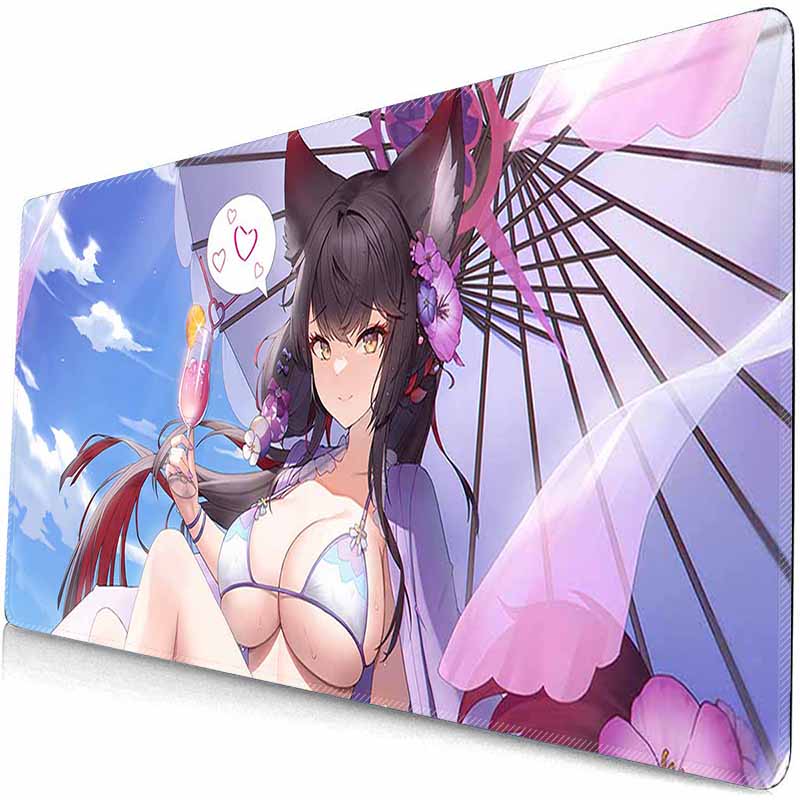 Wakamo Kosaka Anime BA  Mouse Pad XXL Gaming Mousepad HD Gamer Accessories Large B-Archive MousePads PC Carpet With Backlit