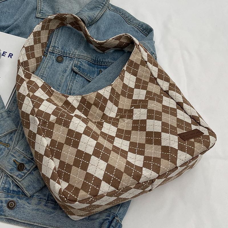 

Старшеклассники посещают занятия, Холщовые сумки, Модные женские сумки через плечо, Женские сумки подмышками большой вместимости, Женщины темно-коричневого