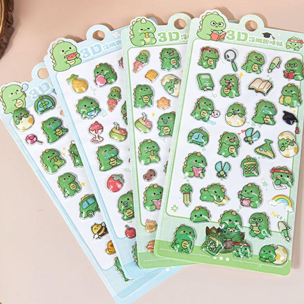 4pcs/Set Capybara 3D Drop Relief Sticker DIY Scrapbooking Journaling Crystal Stickers