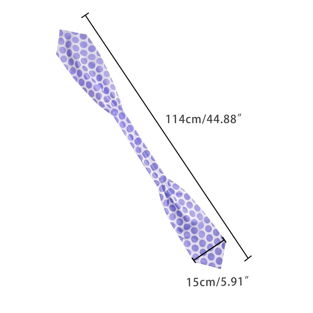 [Allegra K] Ascot Tie, Polka Dot Pattern, Wedding Party, Men's, Light Purple, 114 cm
