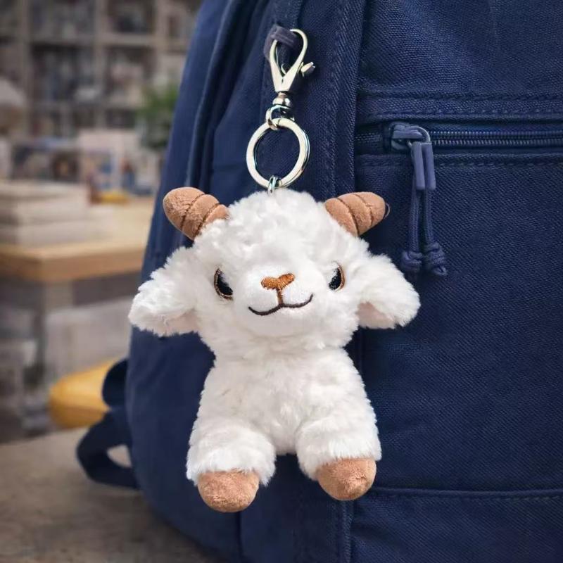 Ciondolo Pecora Peluche Morbida Carina Tocco Morbido Perfetto Per Decorazione Borsa Regali di Compleanno per Bambini