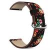 For Fitbit Versa Peony Pattern Genuine Leather Watch Strap Adjustable Wrist Band,Length: 122+83mm
