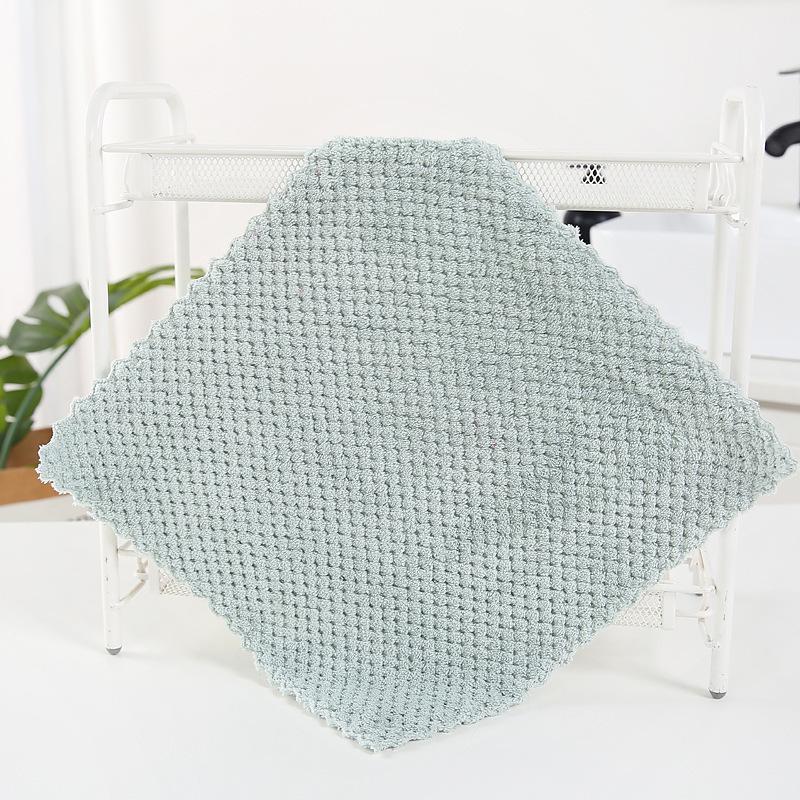 Waffle Weave Cleaning Cloths Super Absorbent Quick Dry Soft Coral Fleece No Lint Non Scratch for Car Detailing Kitchen Dish Washing
