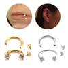 Zirkonia Edelstahl Hufeisen Hoop Multifunktionaler Klemmring für Nase Daith Lippe Augenbraue Ohrknorpel