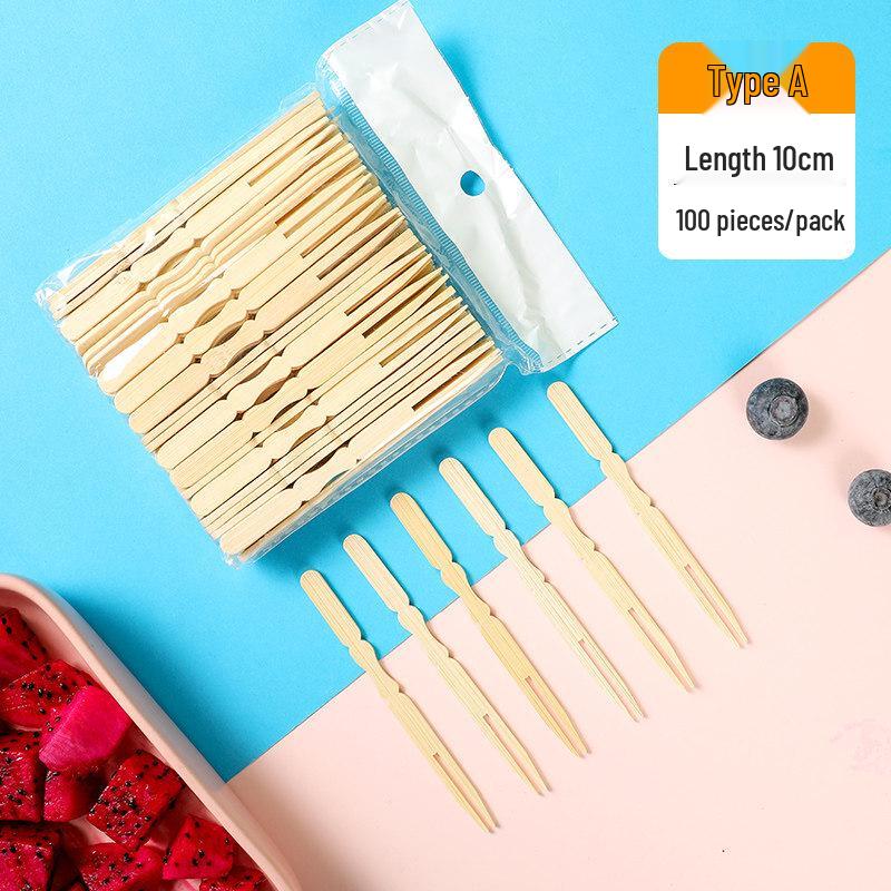 ZISIZ Disposable Bamboo Fruit Fork Set