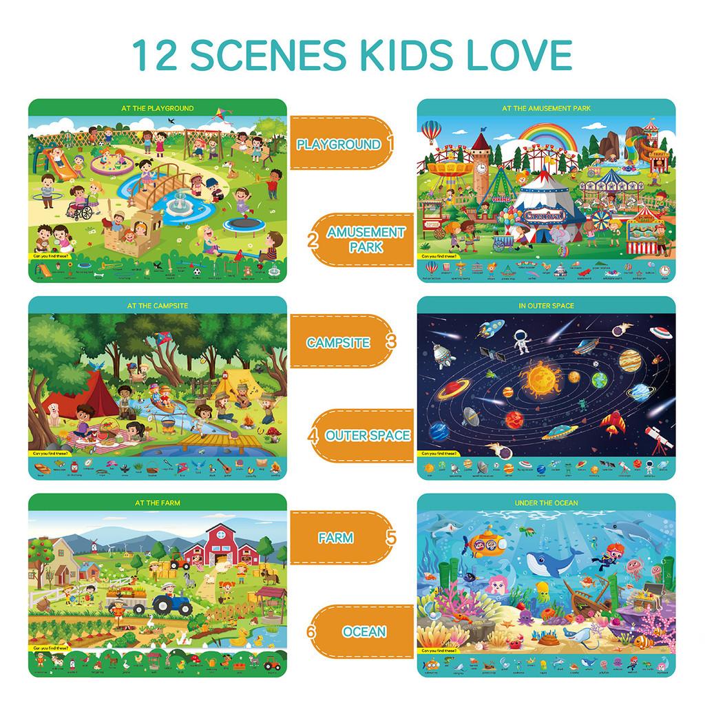 Search And Find Preschool Learning Activity Mat With Reusable Flashcards For Early Education