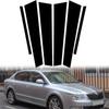 Lesklá čierna/strieborná/karbónové vlákno/matná čierna pre Škoda Superb 2009-2015 B6 (3T)2009-2015 Car Center Stĺpik BC Pillar Stickers 6 Pack