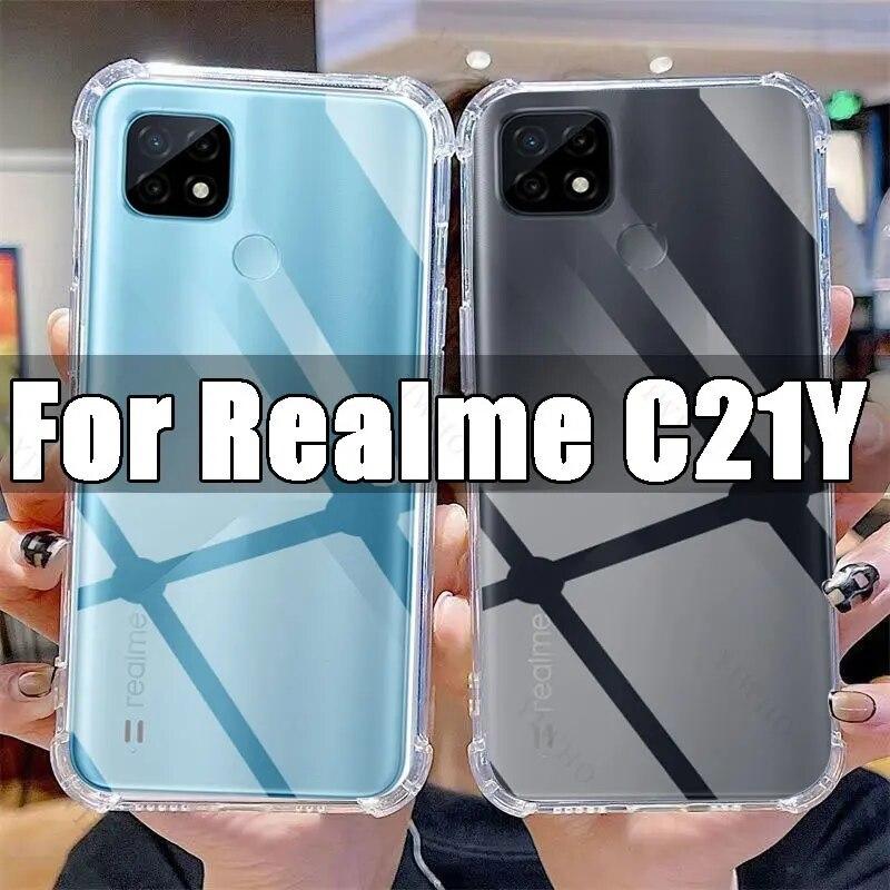

Прозрачный чехол для телефона Realme C21Y, прозрачный чехол из ТПУ Realme C 21 Y 21Y C21 6,5 дюйма RMX3261, противоударные чехлы с защитой от царапин