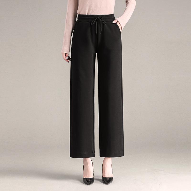 

2025 Plus Size Women s High Waist Wide Leg Pants for Middle-Aged Mothers 5XL