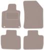 Beige Velours-Fußmatten für: Peugeot 508 II Limousine, Kombi, Fließheck (2018-)