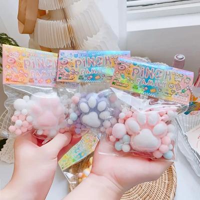 Kawaii süßes Katzenpfoten-Quetschspielzeug, langsames Rückprall-Dekompressionsspielzeug, reduziert Stress, Dekompression, Kinderspielzeug für Kinder, sensorisches Spielzeug