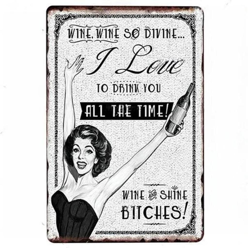 Vintage World Wine Metal Sign Plaque Whiskey Painting Alcohol Poster for Bar Club Man Cave Wall Decor Retro Pub Decoration