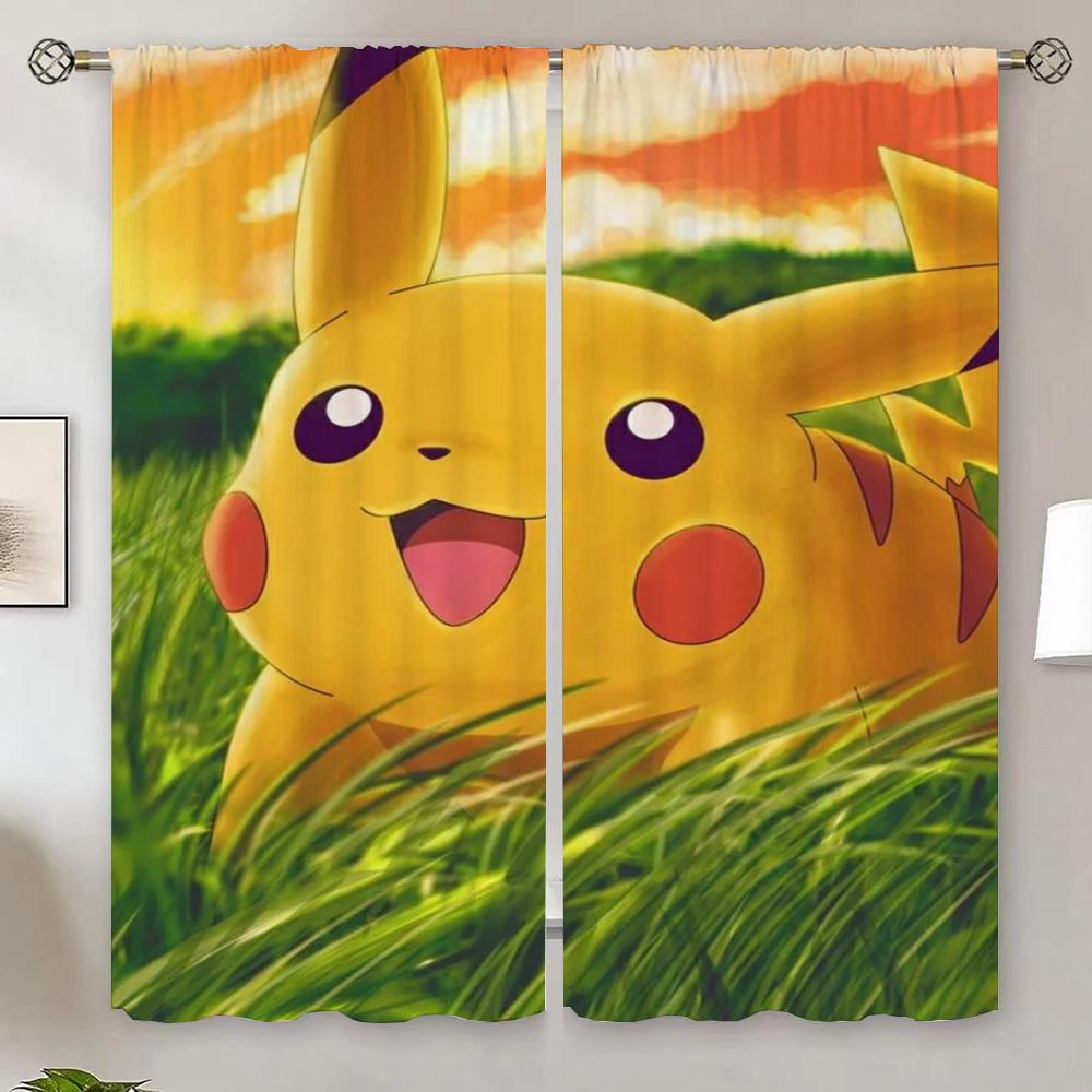 

P-Poke-mon Готовые Шторы Дешевые Вещи С Бесплатной Доставкой Для Дома Душевая Занавеска Для Гостиной Оконные Рулонные Шторы Штора W50xH70cmx2pcs-CL