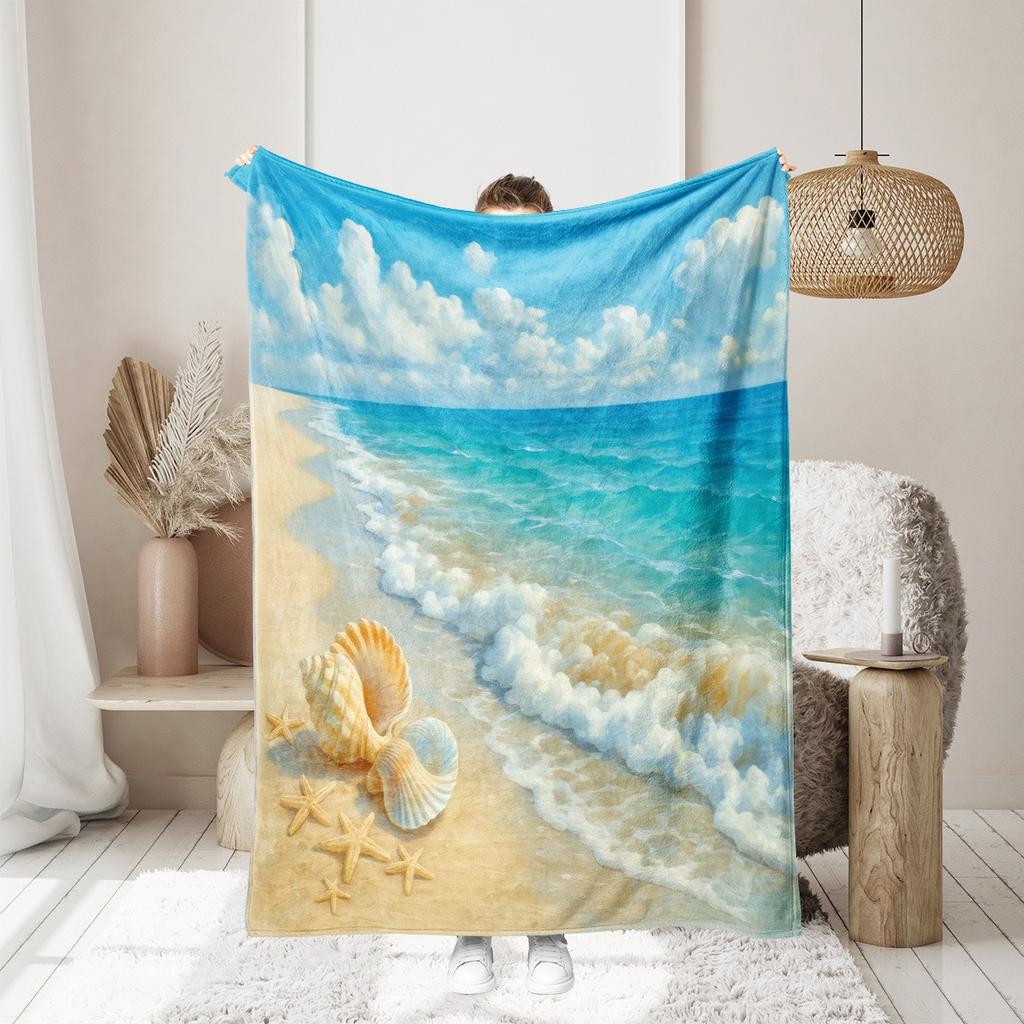 Cozy Flannel Throw Blanket Soft Warm Blanket for Couch Bed All-Season Cozy Lightweight Breathable Blankets Home Decor Gifts